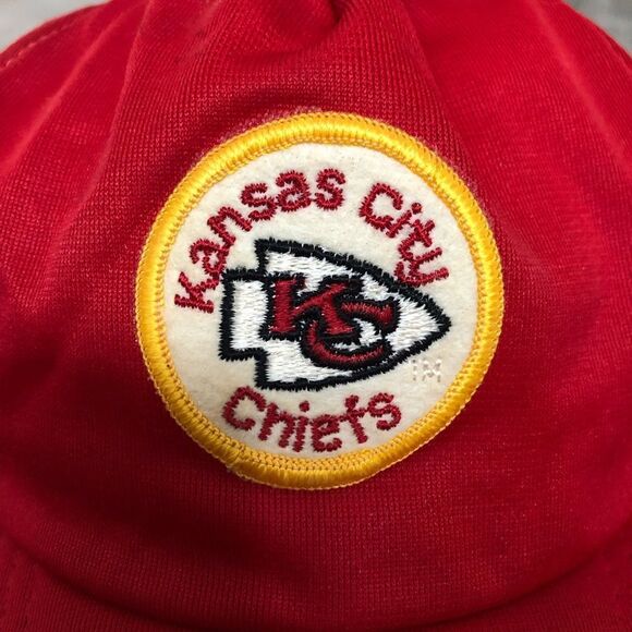 Vintage Kansas City Chiefs Patch NFL Mesh Trucker Baseball Snapback Hat Cap Read - Picture 3 of 9